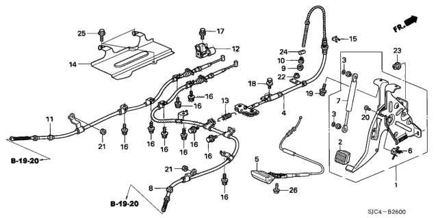 2006 Honda Ridgeline  Nut, Push Diagram for 47159S6AN01