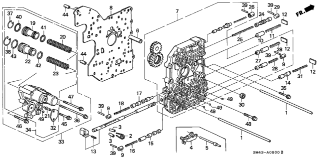 1991 Honda Accord  Bolt, Flange (6X65) Diagram for 957010606508
