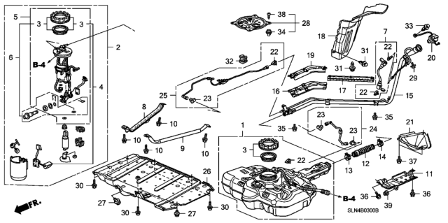 2008 Honda Fit  Clamp, Fuel Tube Diagram for 91593SLNA01