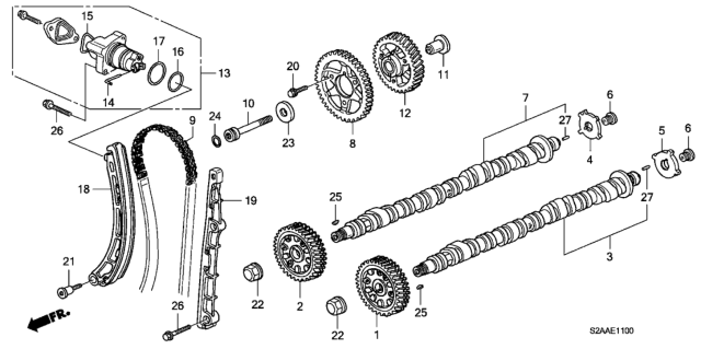 2009 Honda S2000 Washer (13.6X34X4) Diagram for 90401PCX000