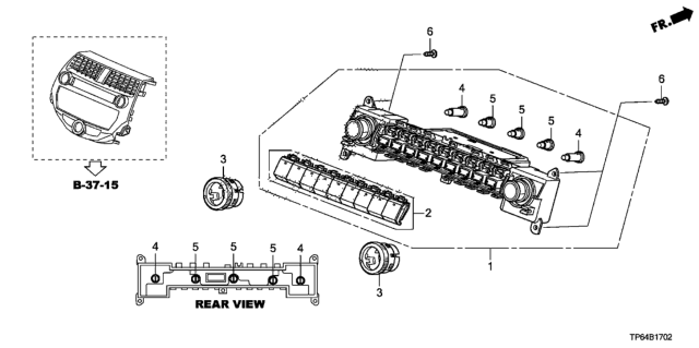 2014 Honda Crosstour  Knob, Dial *NH869L* Diagram for 79581TY4A01ZB