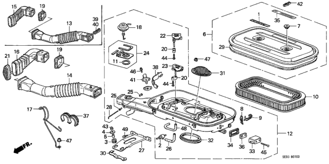1988 Honda Accord Insulator, Sensor Diagram for 17247689000