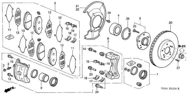 2001 Honda Odyssey  Bolt, Wheel (Rocknel Fastener) Diagram for 90113S84901