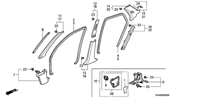 1997 Honda Accord Cover, L. Cowl Side *NH178L* (EXCEL CHARCOAL) Diagram for 83162SV4000ZB