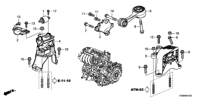 2020 Honda Insight Bolt, Flange (14X100) Diagram for 90161T5A000