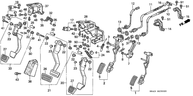 1994 Honda Civic  Spring, Clutch Assistant Diagram for 46907SR3010
