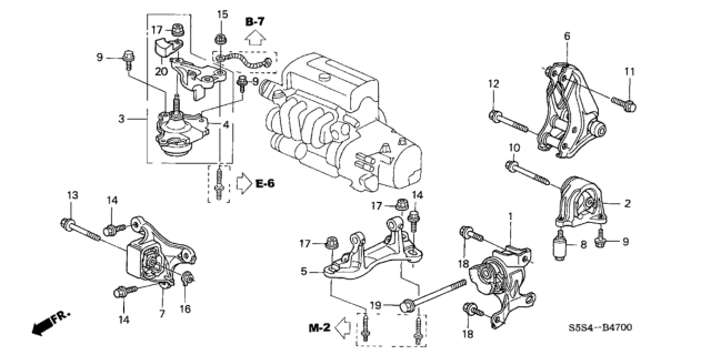 2004 Honda Civic  Bolt, Special Flange (M10X77) Diagram for 90161S7C000