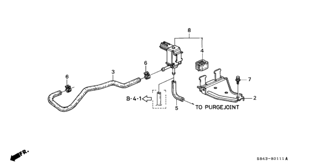 1999 Honda Accord Tube, Purge Diagram for 36165P8CA00