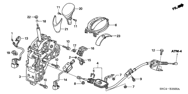 2009 Honda Civic  Cap, Lock Pin Diagram for 54040SNAA81