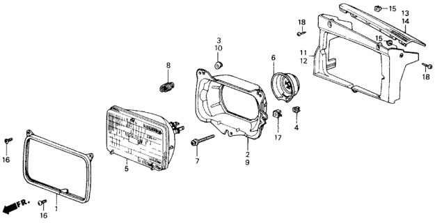 1989 Honda Accord  Nut, Special Diagram for 33105SE0A01