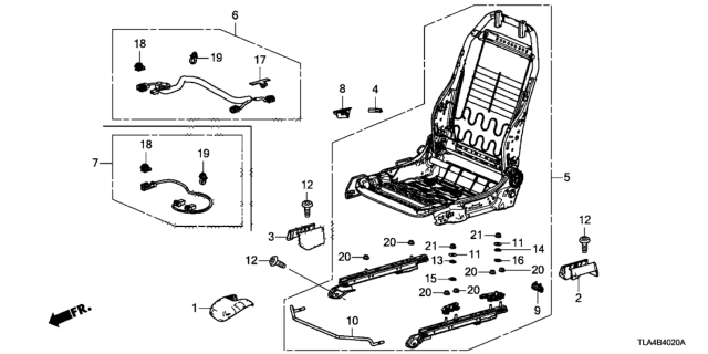 2018 Honda CR-V Knob Recl*NH900L* Diagram for 81231TBAA01ZA