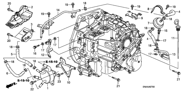 2009 Honda Civic Hose (200MM) (ATf) Diagram for 25213RPC003