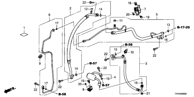 2021 Honda CR-V Hybrid CLIP, RECEIVER PIPE Diagram for 91548TTA003