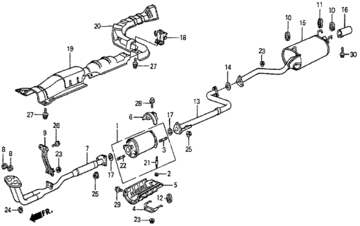 1983 Honda Prelude Bolt, Converter Stud Diagram for 18176PM3300