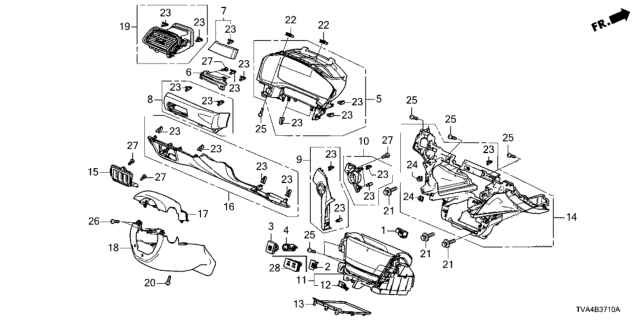 2018 Honda Accord Cover Assy., Driver (Lower) *NH900L* (DEEP BLACK) Diagram for 77302TVAA01ZA