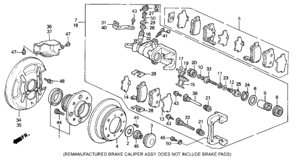 1992 Honda Accord Nut, Spindle (24MM) Diagram for 90305SD4003