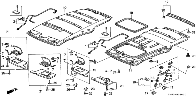 1995 Honda Accord  Grab Rail Assy. *NH220L* (CLEAR GRAY) Diagram for 83240SV4A10ZB