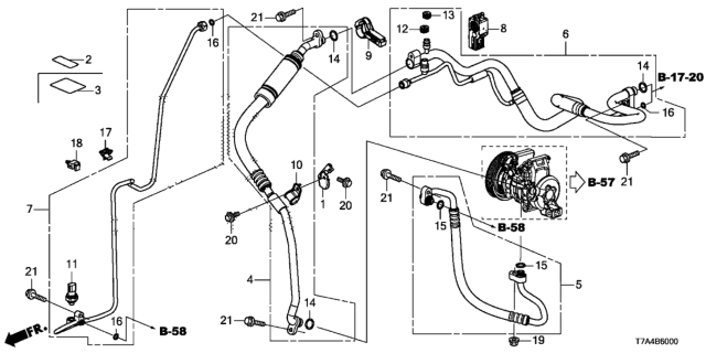 2021 Honda HR-V  PIPE, RECEIVER Diagram for 80341T7WA21