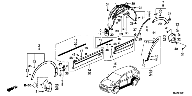 2018 Honda CR-V Nut, Spring 5MM Diagram for 74104TK8A00