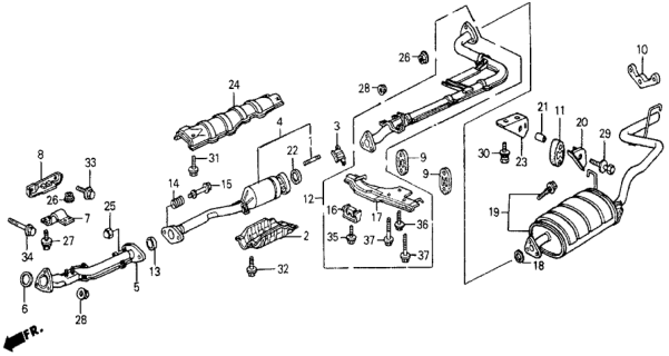1985 Honda Civic  Cover (Lower) Diagram for 18181PE2000