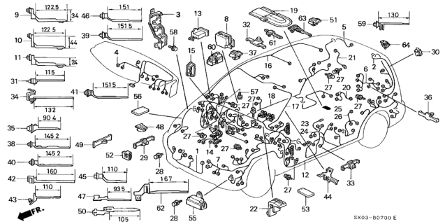 1998 Honda Odyssey  Sub-Wire, Tailgate Diagram for 32119SX0010
