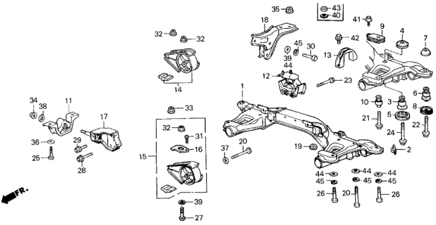 1984 Honda Civic  Bolt, Hex. (10X50) Diagram for 92101100500H