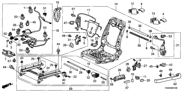 2012 Honda Accord  Nut Lock Hex M8 Diagram for 81622TA5A71