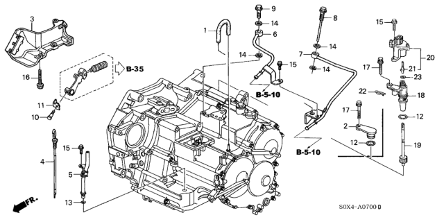 2001 Honda Odyssey  Gear, Speedometer Diagram for 23820P0A300