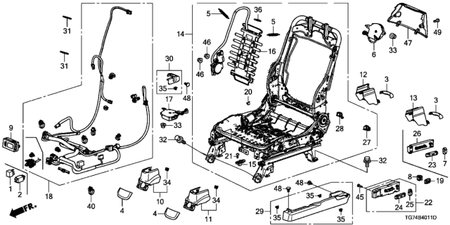 2021 Honda Pilot  Cover, Blower Diagram for 81161TG7A51