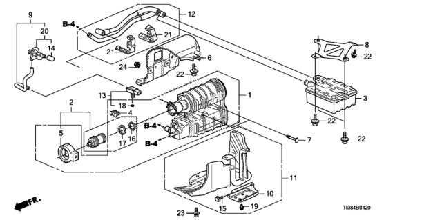 2010 Honda Insight  Cover, Canister Diagram for 17538TM8L00