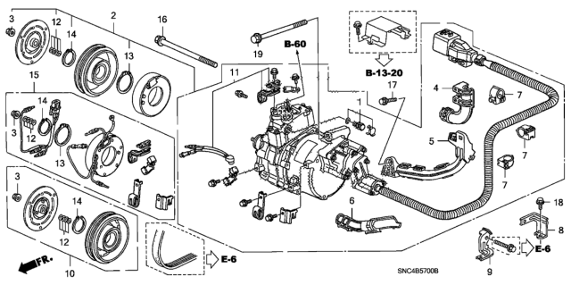 2011 Honda Civic Compressor Diagram for 38810RMXA02