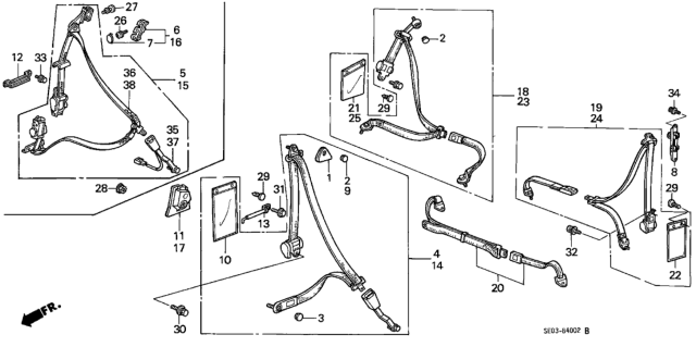 1987 Honda Accord Otr St, L. *NH89L* Diagram for 04818SE0305ZD