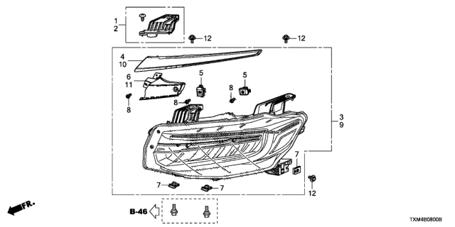 2019 Honda Insight MLDG COMP R Diagram for 33101TXMA01