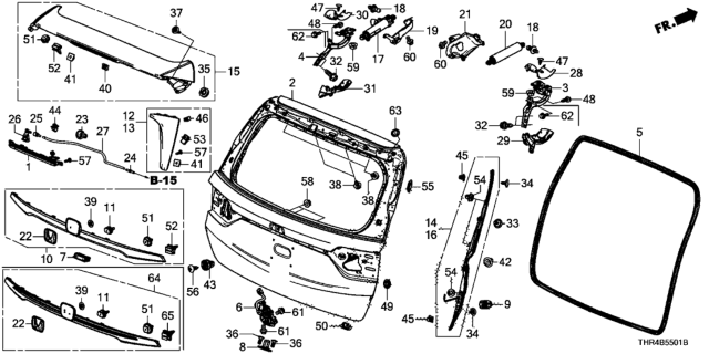 2021 Honda Odyssey  MOTOR ASSY PTG Diagram for 74961THRA11