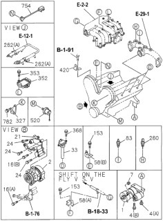 1997 Honda Passport Bolt Bracket Fix Diagram for 0281510800