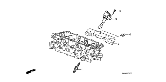 2009 Honda Fit  Insulator, Plug Top Coil Heat Diagram for 30511RB0000
