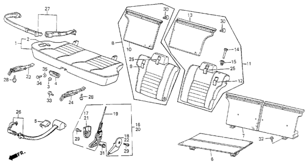 1986 Honda Civic Screw, Tapping (4X16) Diagram for 9390124480