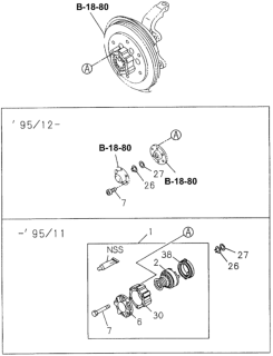 1995 Honda Passport Housing, FRee Wheel Hub Diagram for 8944418992