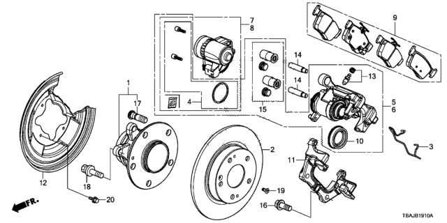 2019 Honda Civic  Disk, Rear Brake (9T) Diagram for 42510TEGA00