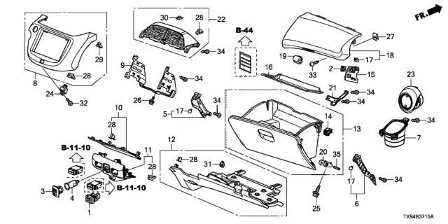 2014 Honda Fit EV  Cushion, Clip Diagram for 77509SLJ003