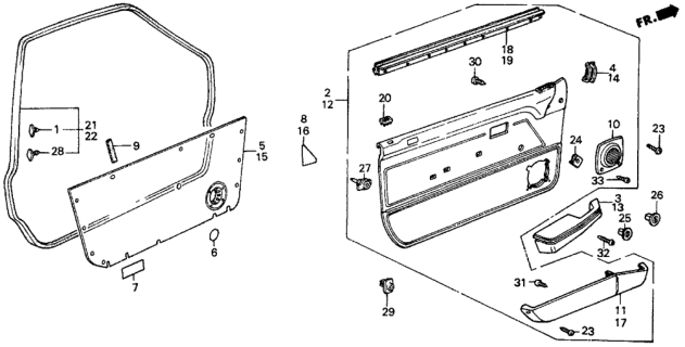 1985 Honda Civic Armrest, Passenger Side Door (Ark Red) Diagram for 75823SB3961ZD