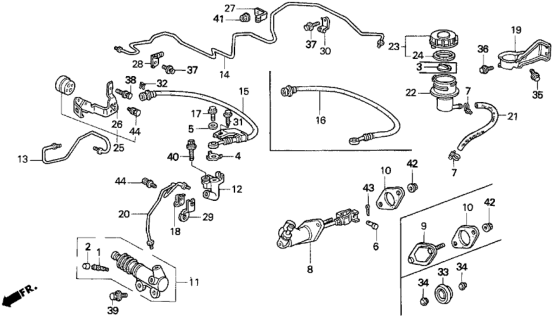 1994 Honda Prelude  Seal, Clutch Master Cylinder Diagram for 46928SF1000