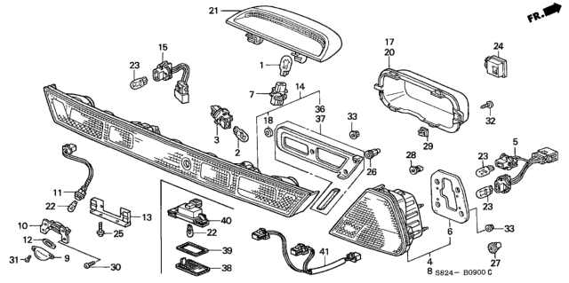 1999 Honda Accord Socket (T20) Diagram for 33304S30003