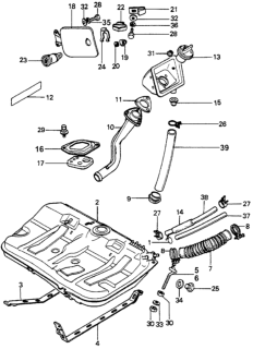 1980 Honda Accord Clip, Breather Tube Diagram for 15772551000