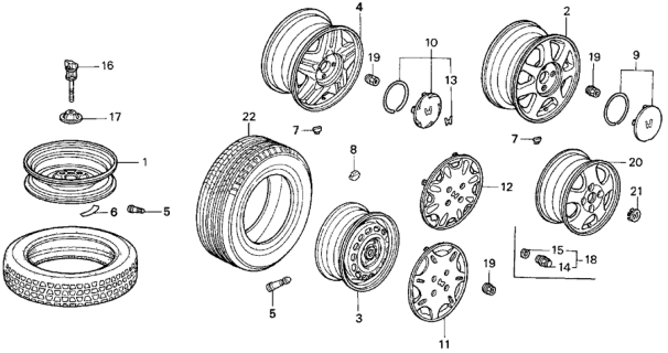 1997 Honda Accord  Disk, Aluminum Wheel (15X6Jj) Diagram for 42700SV1A31