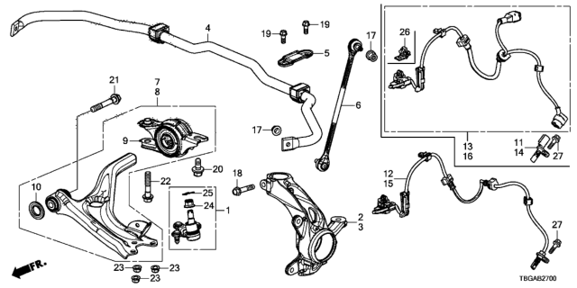 2020 Honda Civic  Stabi Comp, FR(25. Diagram for 51300TBAA02