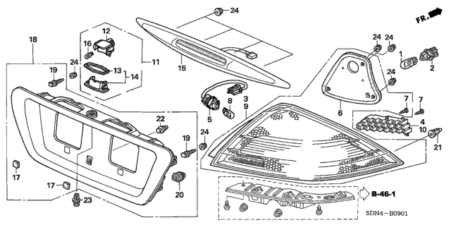 2006 Honda Accord Screw Diagram for 33505SDNA11