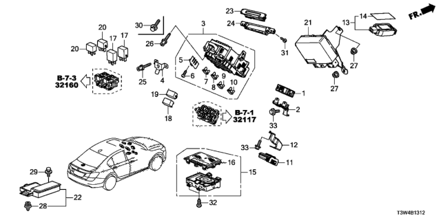 2017 Honda Accord Hybrid Unit, EPS Diagram for 39980T3ZA21