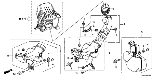 2015 Honda CR-V Conn Tube, Air/C Diagram for 172515LAA00