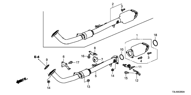 2014 Honda Accord  Converter Diagram for 181505A2A51